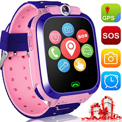 Montre intelligente pour enfants avec GPS, caméra, appels téléphoniques et bouton SOS
