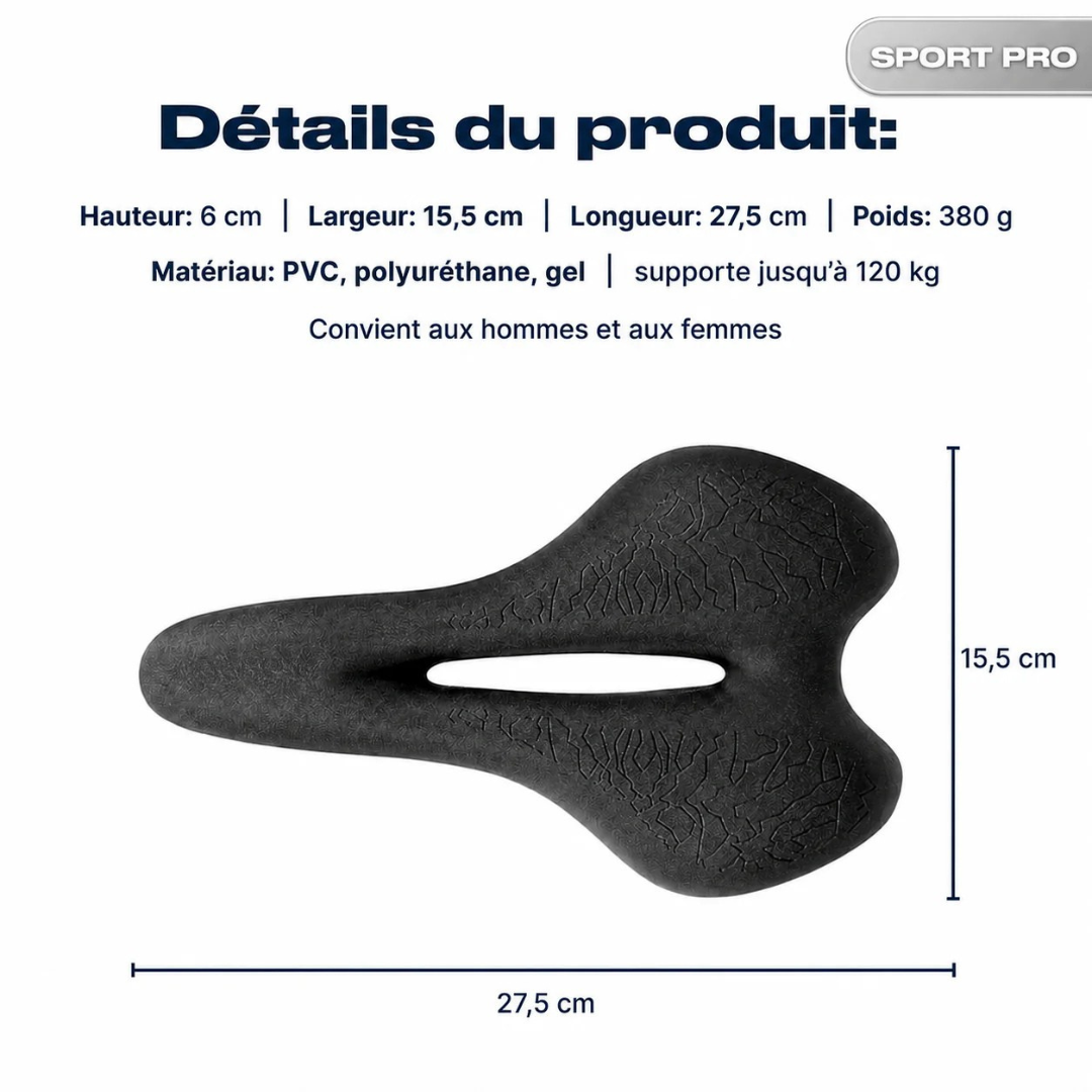 Selle de Vélo Ergonomique Confort Longue Distance