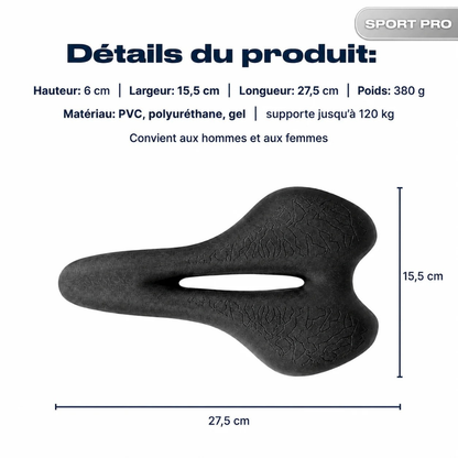 Selle de Vélo Ergonomique Confort Longue Distance
