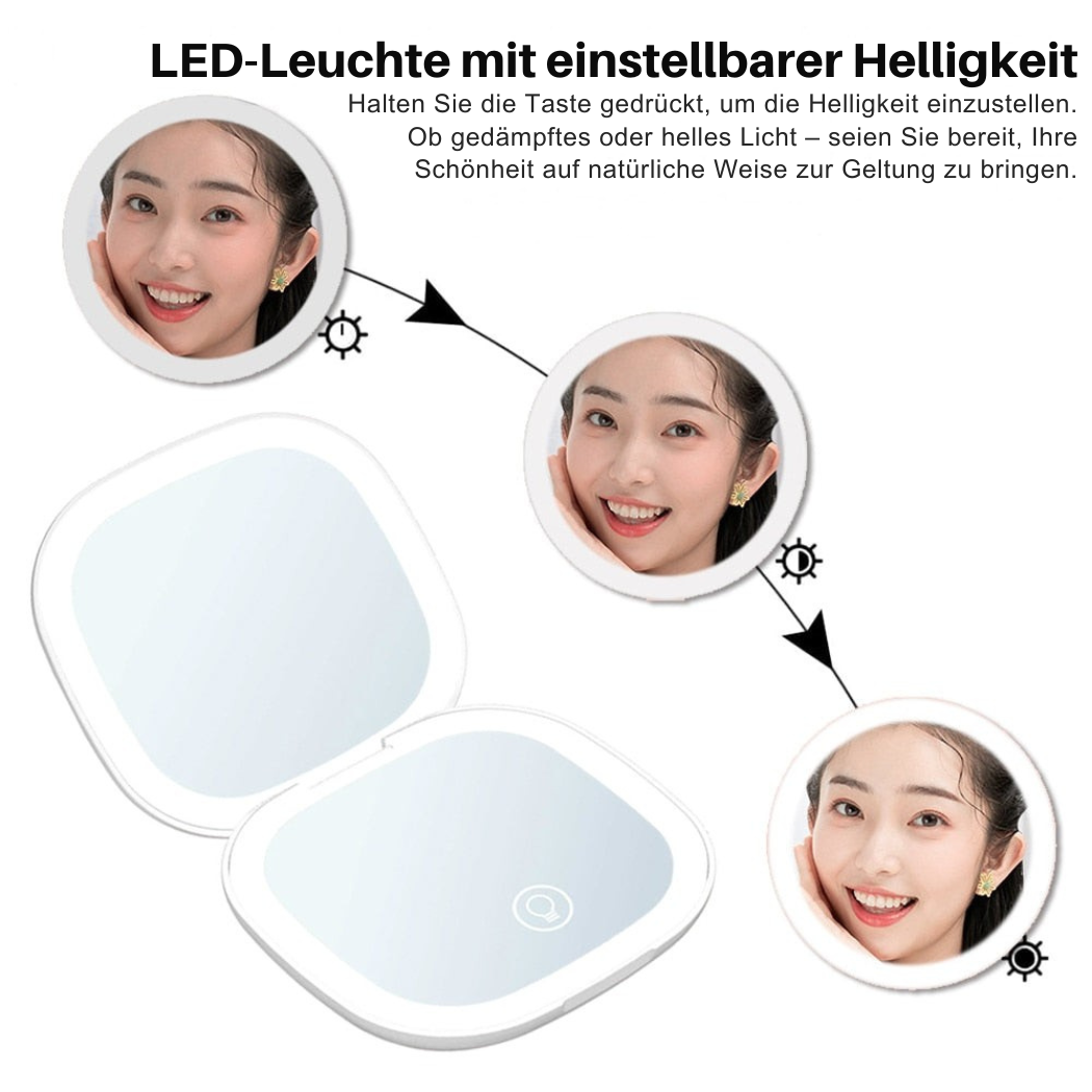 Mini LED Kosmetikspiegel 10x – Präzision & Perfektes Licht für Make-up | Cervora