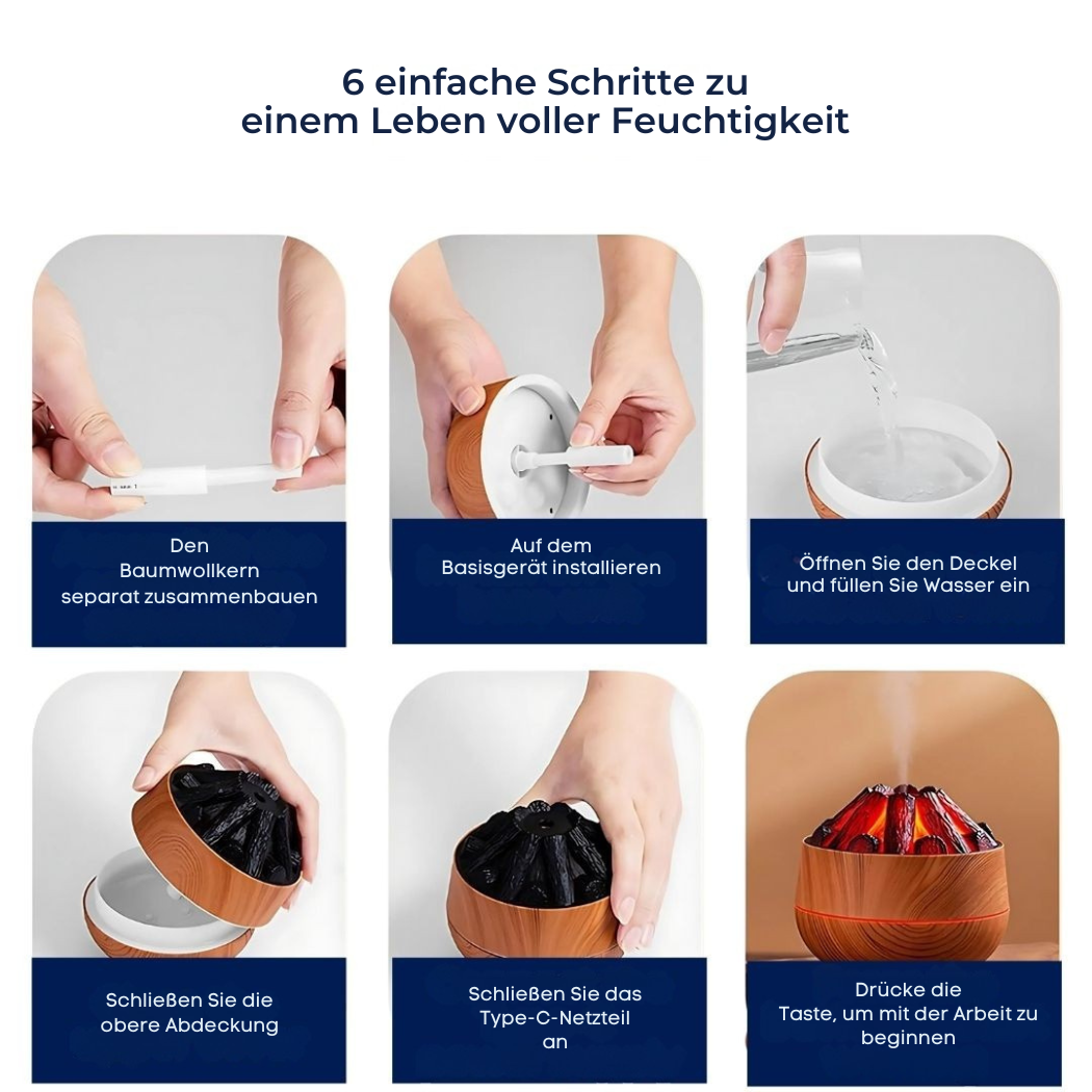 Flammen Aroma-Diffusor – Entspannung, Besserer Schlaf & Wohlfühlatmosphäre | Cervora