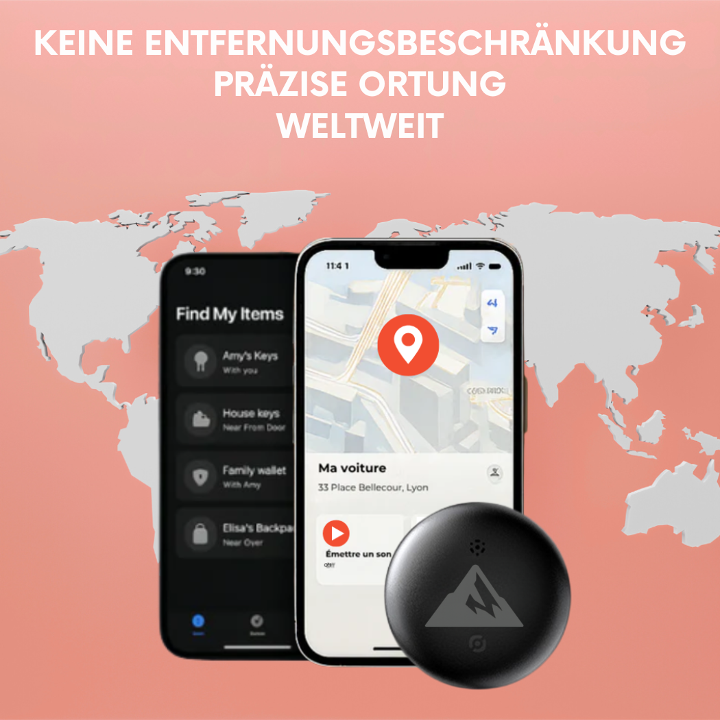 GPS-Tracker für Autos ohne Abonnement, kompatibel mit Android und iOS