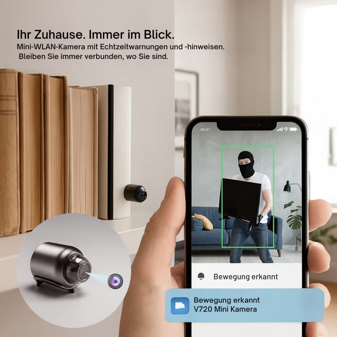Mini Kamera mit WLAN & Nachtsicht – inklusive 32 GB Speicherkarte