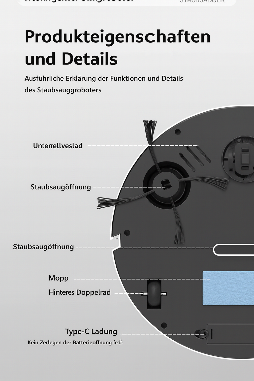 Saugroboter mit Wischfunktion – Intelligente Reinigung & Lange Akkulaufzeit | Leise & Effizient