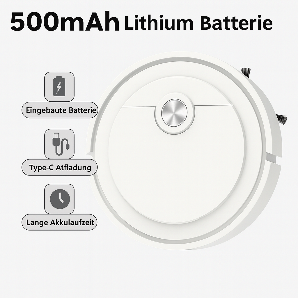 Saugroboter mit Wischfunktion – Intelligente Reinigung & Lange Akkulaufzeit | Leise & Effizient