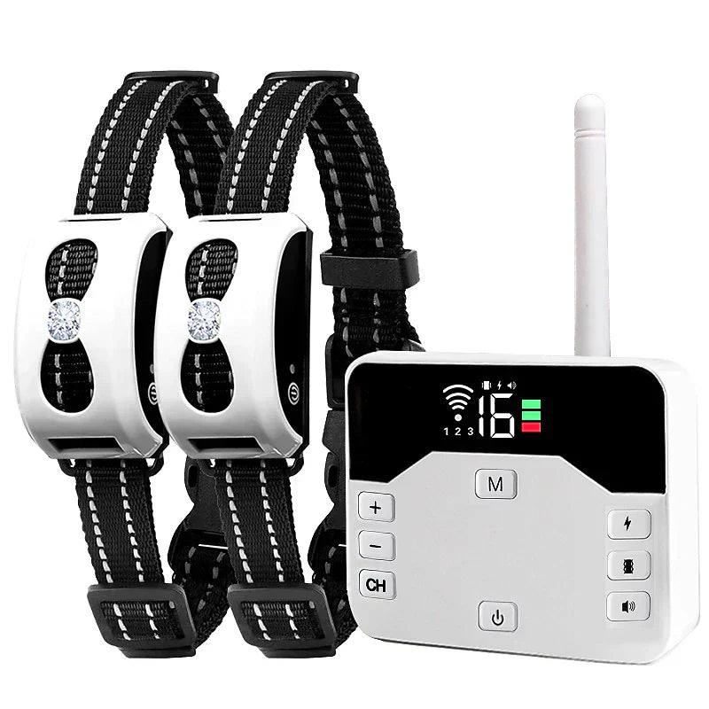 Drahtloszaun & Trainingshalsbandkollier 2-in-1 – IP65, 300 m Reichweite