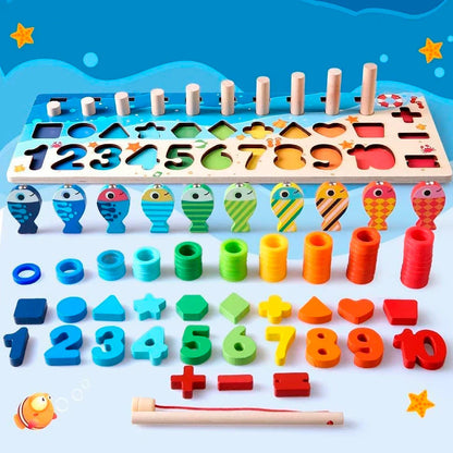 Montessori Holzzahlen Puzzle Lernspielzeug