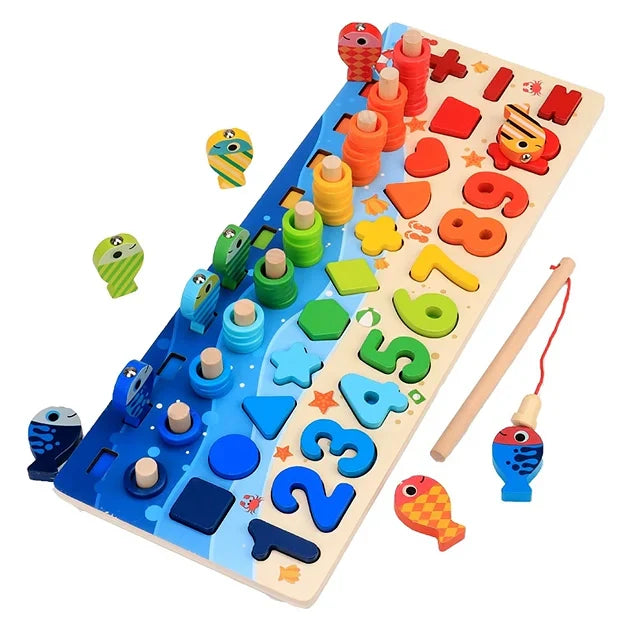 Montessori Holzzahlen Puzzle Lernspielzeug