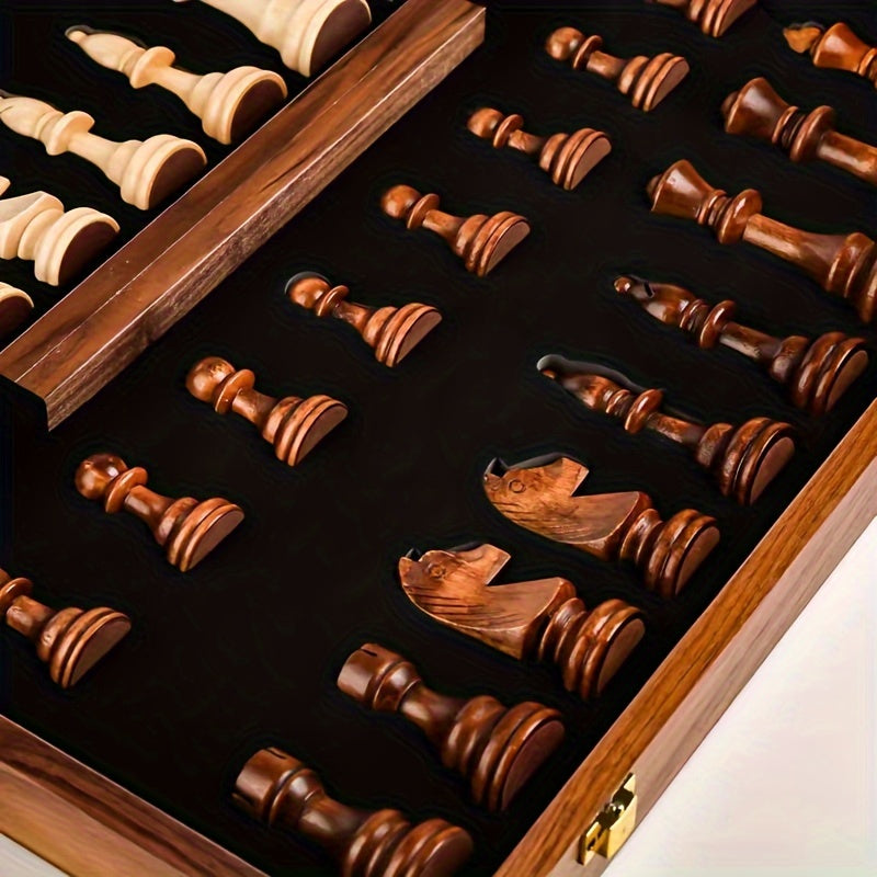 Schachspiel aus Holz – Klappbares Turnier-Schachbrett