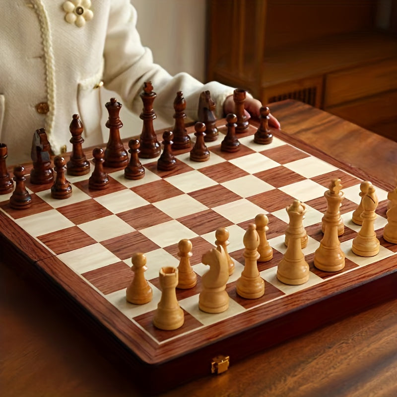 Schachspiel aus Holz – Klappbares Turnier-Schachbrett