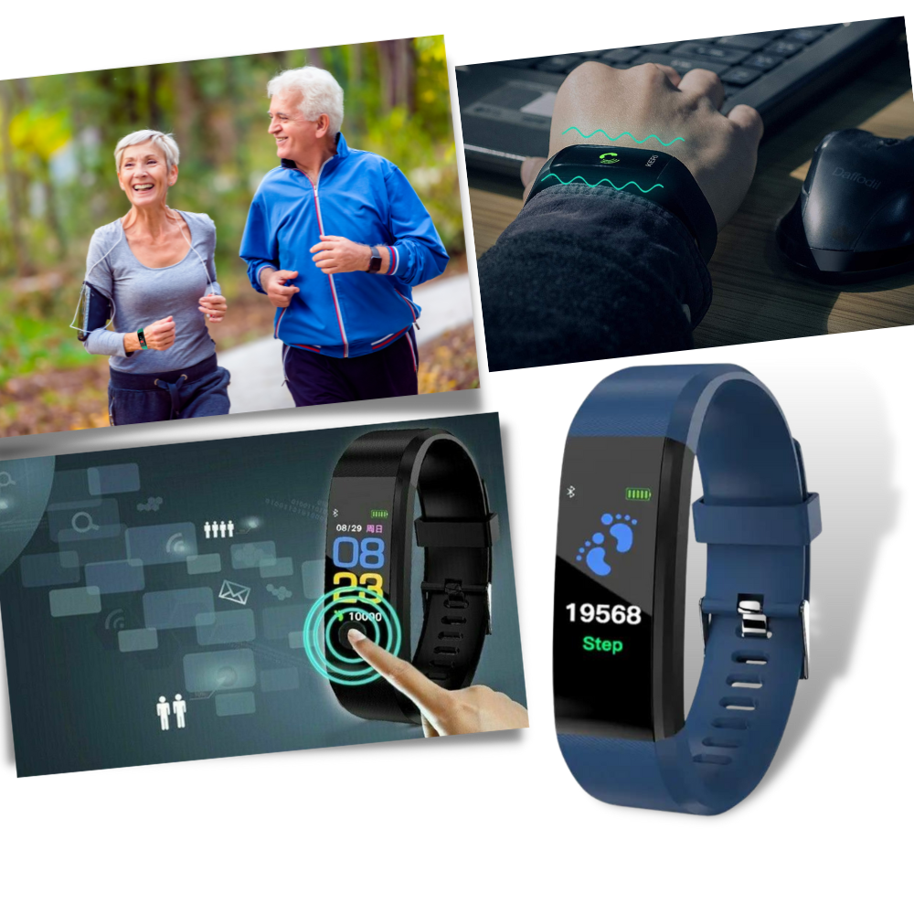 Fitness Uhr Senioren Silikon Wasserdicht