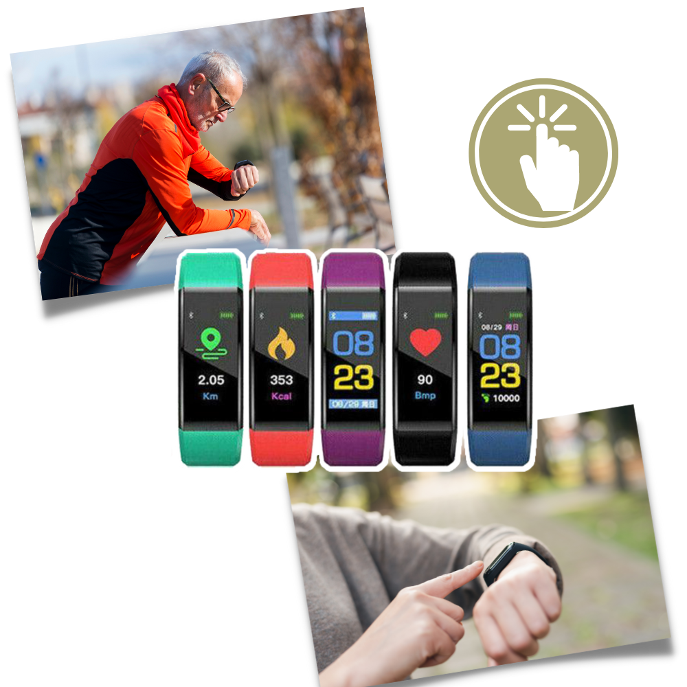 Fitness Uhr Senioren Silikon Wasserdicht